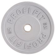 Диск для штанги каучуковый, цветной D51 мм PROFI-FIT  5 кг