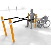 Брусья параворкаут изогнутые в подъем со скамьей WRK-D13_76mm