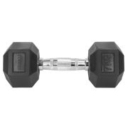 Гантель TORRES 7 кг, PL51907, металл в резиновой оболочке, форма шестигранник, черный