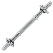 Гриф гантельный TORRES, PL5031, d25 мм, 40 см, сталь, замок-гайка, хром