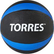 Медбол TORRES 3 кг, AL00223, резина, диаметр 21,9 см, черно-синий
