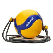 Мяч вол. на растяжках MIKASA V300W-AT-TR, р.5, синт.кожа микрофибра, клееный,бут.кам,жел-син