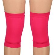 Наколенники для гимнастики и танцев INDIGO, SM-113-FS, р.S, 7-10лет, хлопок, эластан, ПУ, фукс