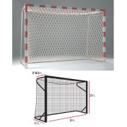 Сетка ганд./фут. EL LEON DE ORO, 11444015000,a:3.0 b:2.0 c:0.8 d:1.0м,4мм ПП, ячейка 12х12 см, бел