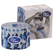 Тейп кинезиологический CureTape Art Camo, 5 см x 5 м, 164002, бело-сине-голубой
