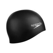 Шапочка для плав. дет. SPEEDO Plain Flat Silicone Cap Jr, 8-709900001, ЧЕРНЫЙ, силикон