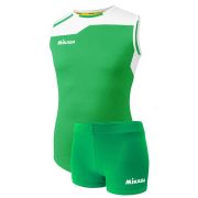 СЦ*Форма волейб. жен. MIKASA MT377-07-S, р.S, 90% полиэстер, 10% эластан, зелено-белый
