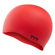 Шапочка для плав. TYR Wrinkle Free Silicone Cap, LCSO-610, КРАСНЫЙ, силикон