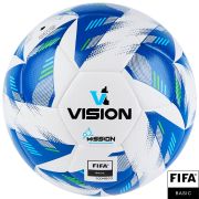 Мяч футб. VISION Mission, FV324074,р.4, FIFA Basic, PU, 32 пан, гибрид.,бело-синий