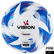 Мяч футб. VISION Mission, FV324075,р.5, FIFA Basic,PU, 32 пан, гибрид. сшив.,бел-синий