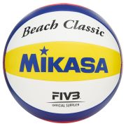 Мяч вол. пляжн. MIKASA BV552C,10 пан., мягкая синт.кожа (ПУ), маш.сш.,бут.кам,нейлон.к,бел-син-желт
