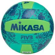 Мяч вол. пляжн. MIKASA BV354TV-GV-GG, синт.кожа (ТПЕ),маш.сш.,18 пан, бут.кам, салатово-синий