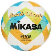 Мяч вол. пляжн. MIKASA BV543C-VXA-LG, 18 панелей, синт.кожа (ТПУ), маш.сш., бут.кам, мультиколор