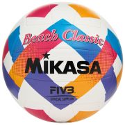 Мяч вол. пляжн. MIKASA BV543C-VXA-O, 18 панелей, синт.кожа (ТПУ), маш.сш., бут.кам, мультиколор
