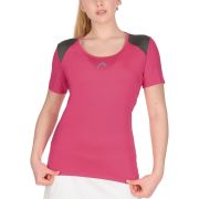 Футболка женская HEAD Club 22 T-Shirt W 814431-MA-S, р.S, 92% полиэстер, 8% эластан, розовый