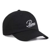Бейсболка спорт. PUMA ESS Script Logo Dad Cap, 02599601, 100% хлопок, черный