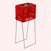 Корзина для теннисных мячей HEAD TM7003 RD, на 72 мяча, пластик, красный