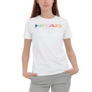 Футболка женская HEAD Rainbow T-Shirt W 814445-WH-XS, р.XS, полиэстер, хлопок, эластан, белый