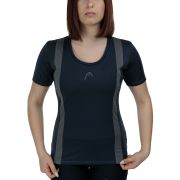 Футболка женская HEAD Club 22 T-Shirt W 814725-NV-XS, р.XS, 100% полиэстер, темно-синий