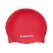 Шапочка для плав. TORRES, SW-12507RD, красный, силикон