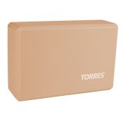 Блок для йоги TORRES, YL8005P, размер 8x15x23 см, материал ЭВА, пудровый