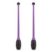 Булавы для худ. гимнастики INDIGO, IN019-VB, 45 см, пластик, каучук, в компл. 2шт, фиолет-черный