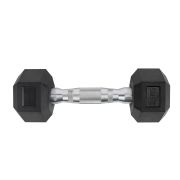 Гантель TORRES 2,5 кг, PL519025, металл в резиновой оболочке, форма шестигранник, черный