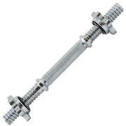 Гриф гантельный TORRES, PL5030, d25 мм, 35 см, сталь, замок-гайка, хром