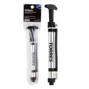 Насос TORRES двойного действия, SS5019, 20 см., алюминий, гибкий шланг, игла (5 мм), серебр.
