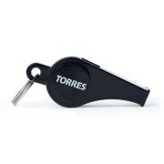 Свисток пласт. с шариком TORRES, SS1009, шнурок с карабином в комплекте, черный
