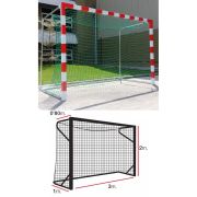 Сетка ганд./фут. EL LEON DE ORO, 11445010002,a:3.0 b:2.0 c:0.8 d:1.0м,5мм ПП, ячейка 10х10 см зел.