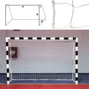 Сетка ганд./футзал., FS-G-№12, a:3.0 b:2.0 c:0.8 d:1.0 м, нить 3,5мм ПП, яч. 10*10 см, белая