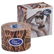 Тейп кинезиологический CureTape Art Tatoo, 5 см x 5 м, 162732, телесно-черный