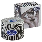 Тейп кинезиологический CureTape Art Zebra, 5 см x 5 м, 163180, бело-черный