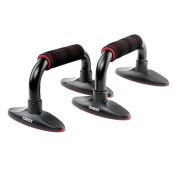 Упоры для отжимания TORRES Push-Up Bars металл, PL5015, эрг. форма, съем. основания, черн-крас