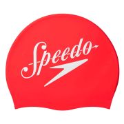 Шапочка для плав. SPEEDO Slogan Print Cap, 8-0838514614, КРАСНО-БЕЛЫЙ, силикон