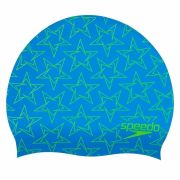 Шапочка для плав. дет. SPEEDO BoomStar Jr, 8-08386F302, ГОЛУБО-ЗЕЛЕНЫЙ, силикон