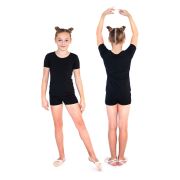 Шорты гимнастические Indigo SM-127-32, р.32, хлопок, эластан, черный