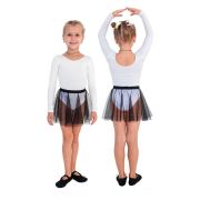 Юбочка гимнастическая сетка Indigo SM-081-24-26, р.24-26, полиэстер, черный