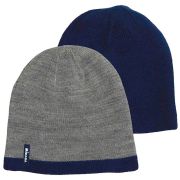 Шапка спорт. зимняя MIKASA MT99-0150, 100% акрил, двустор, темносине-серая