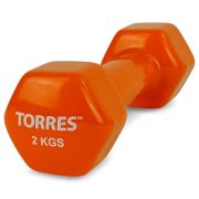 Гантель металлическая TORRES в виниловой оболочке