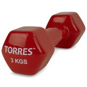 Гантель металлическая TORRES в виниловой оболочке