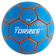 Мяч ганд. TORRES Club, H32441, р.1, ПУ, 5 подкл. слоев, руч. сшивка, синий