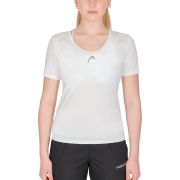 Футболка женская HEAD Club 22 T-Shirt W 814431-WH-S, р.S, 92% полиэстер, 8% эластан, ,белый
