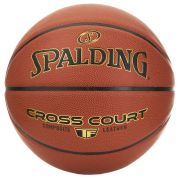 Мяч баск. SPALDING TF Cross Court  76931Z, р.7, композит. кожа (ПУ), коричнево-черный