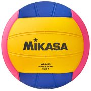 Мяч для водного поло MIKASA WP445D р.4, жен, резина, вес 400-450гр, дл.окр-65-67см, желто-сине-розов