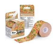 Тейп кинезиологический Tmax Pattern Gzhel2 (5 см x 5 м), арт. 423430, рисунок гжель, бежевый