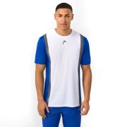 Футболка мужская HEAD Club 25 Tech T-Shirt M 811725-ROWH-XL, р.XL, полиэстер, бело-синий