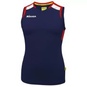 Майка волейб. жен. MIKASA MT378-083-S, р.S, 90% полиэстер, 10% эластан, темно-синий