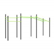 W315 Воркаут (3 перекладины, рукоход классический, рукоход в подъем) ZAVODSPORTA